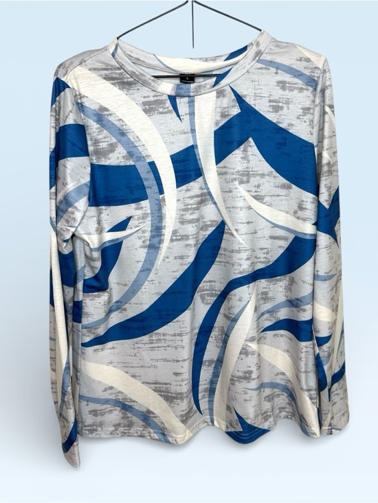 🌻 Infinite Style Geometric Print - Long Sleeve - T-Shirt #540 - Picture 10 of 11